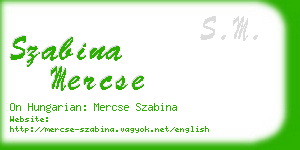 szabina mercse business card